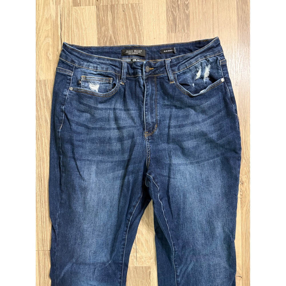 Judy Blue Slim Bootcut Jeans Sz 18W (32x32) Medium Wash Side Slit JB88290-L - Picture 3 of 12